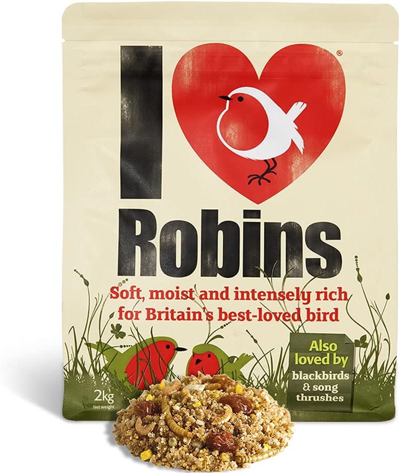 Robin Food 2kg - I Love Robins - super-rich high energy bird food for robins, blackbirds and thrushes, Brown?ILR-2