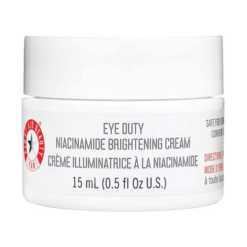 First Aid Beauty Eye Duty Niacinamide Brightening Cream, Illuminating Eye Cream For Dark Circles And Puffiness, 0.5 Oz