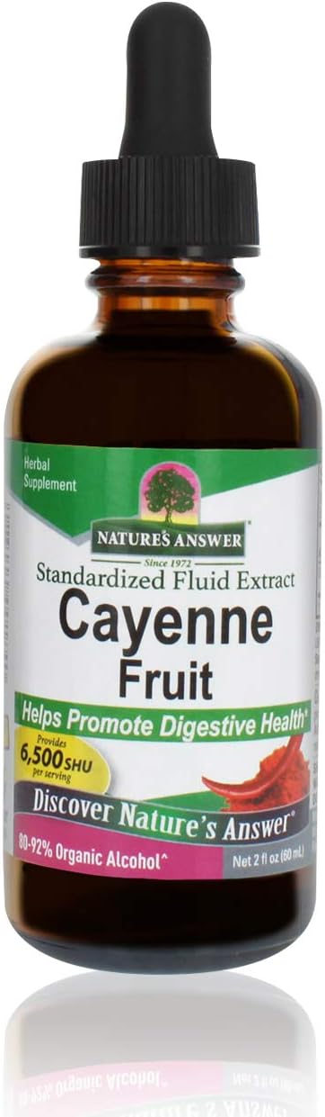 Nature'S Answer Cayenne Pepper Tincture 2   | Natural Metabolism Booster | Promotes Cardiovascular Health | Helps With Digestion & Circulation