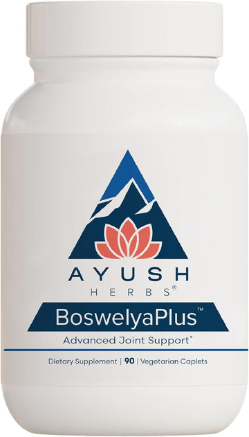 Ayush Herbs Boswelya Plus, Ayurvedic Muscle and Joint-Support Supplement, Natural Herbal Boswellia and Turmeric Supplement, 90 Vegetarian Caplets