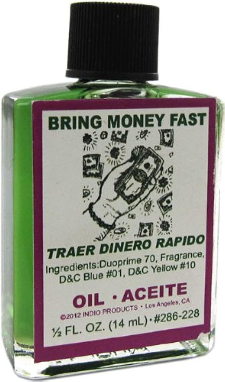 Indio Products Bring Money Fast Oil 1/2 Fl. Oz. : Health & Household