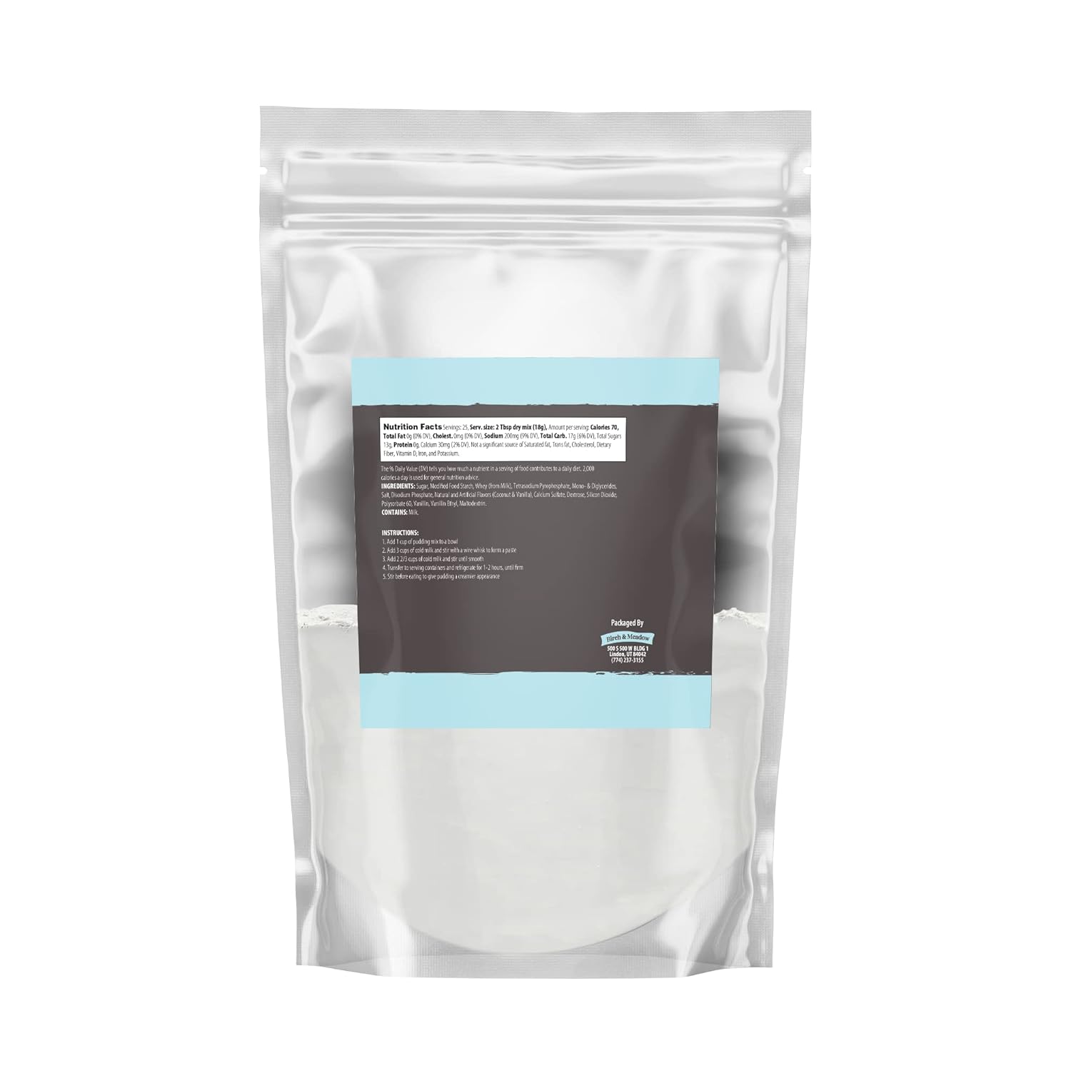 Birch & Meadow Chocolate & Coconut Pudding Mix Bundle, 1Lb Each, Desserts & Snacks, Bulk Mixes