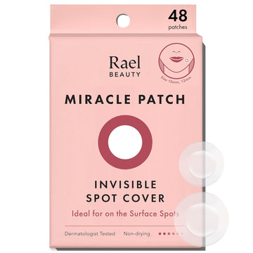 Rael Pimple Patches, Miracle Invisible Spot Cover - Hydrocolloid Acne Pimple Patch For Face, Blemishes, Zits Absorbing Patch, Breakouts Spot Treatment For Skin Care, Facial Sticker, 2 Sizes (48 Count)