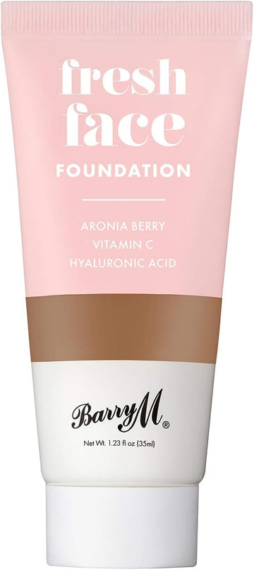 Barry M Cosmetics Fresh Face Lightweight Liquid Foundation Infused With Hyaluronic Acid And Vitamin C, Shade 14