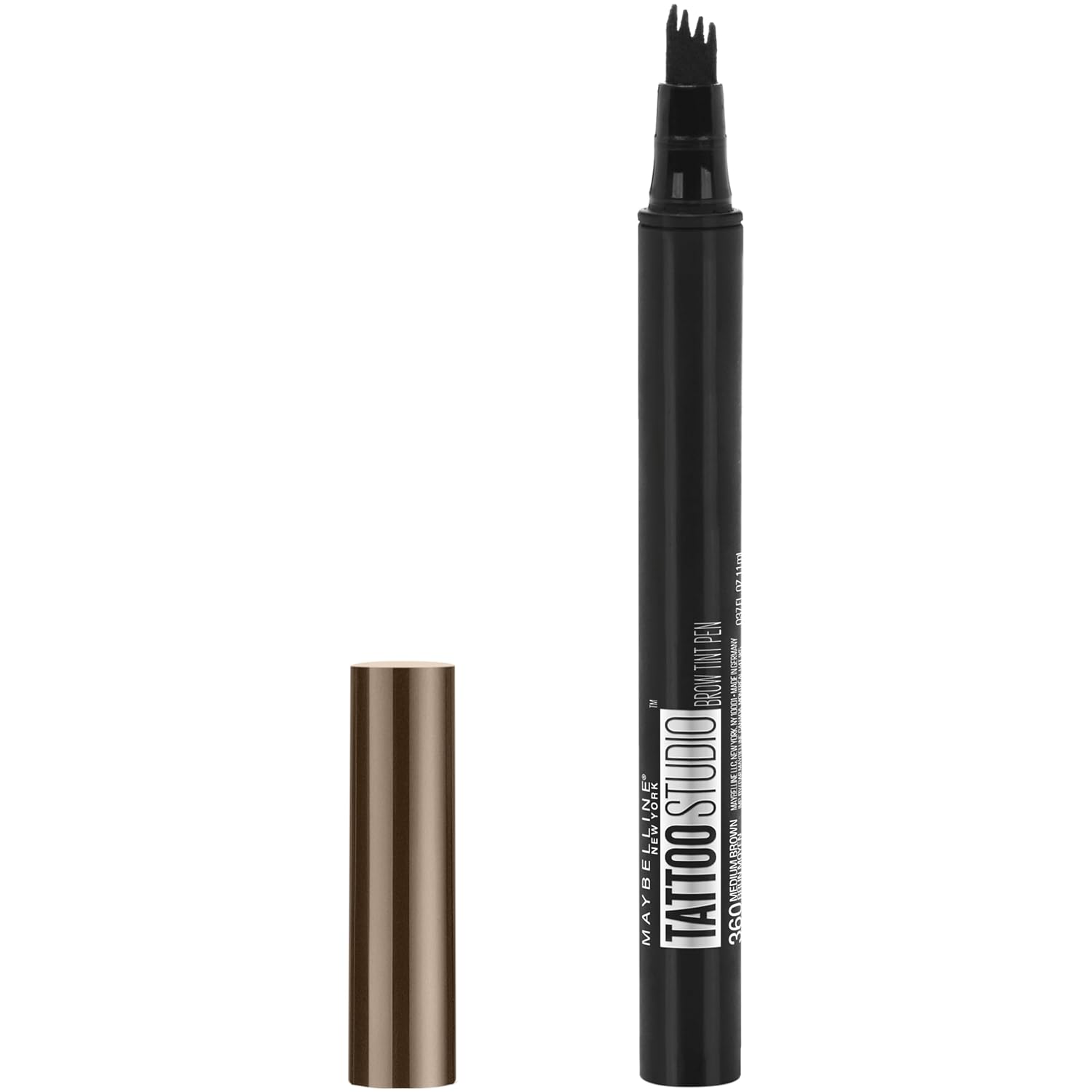 Maybelline New York Tattoostudio Brow Tint Pen Makeup, Medium Brown, 0.037 Fl. Oz