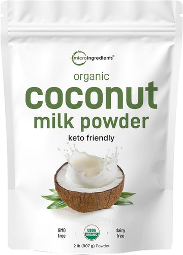 Micro Ingredients Organic Coconut Milk Powder, 2 Pound (32 Ounce), Plant-Based Creamer, Perfect For Coffee, Tea And Smoothie, Non-Gmo And Keto Friendly