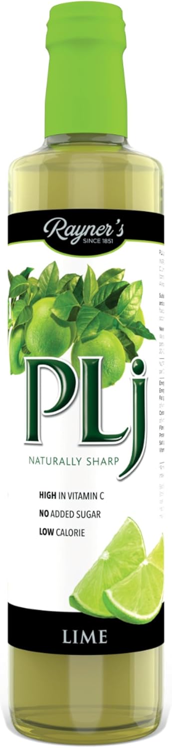 Rayner'S Plj Lime Juice, 6 X 500 Ml – Made With Real Limes, No Artificial Additives, No Added Sugar