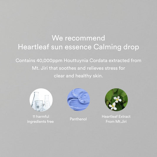 Abib Heartleaf Sun Essence Calming Drop 1.69 Fl Oz / 50Ml I 2 In 1, Spf Essence To Sun Care, Calming Less Stress, Soothing Heartleaf Essence, Senstive Skin