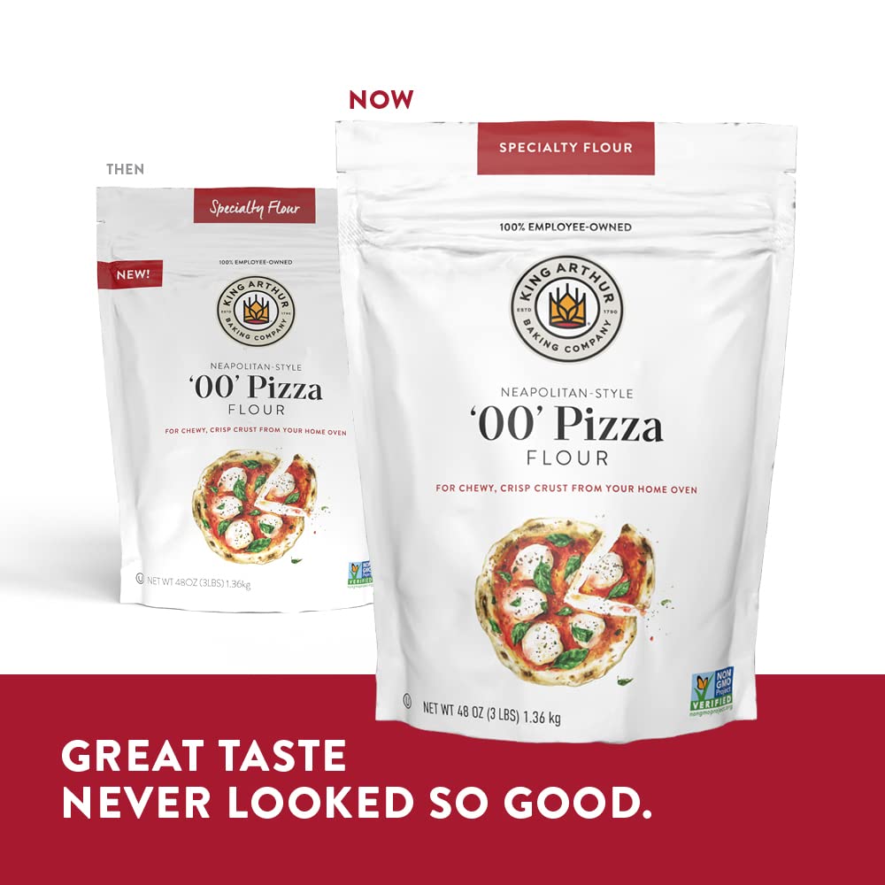 King Arthur 00 Pizza Flour, Non-GMO Project Verified, 100% American Grown Wheat, 3lb : Everything Else