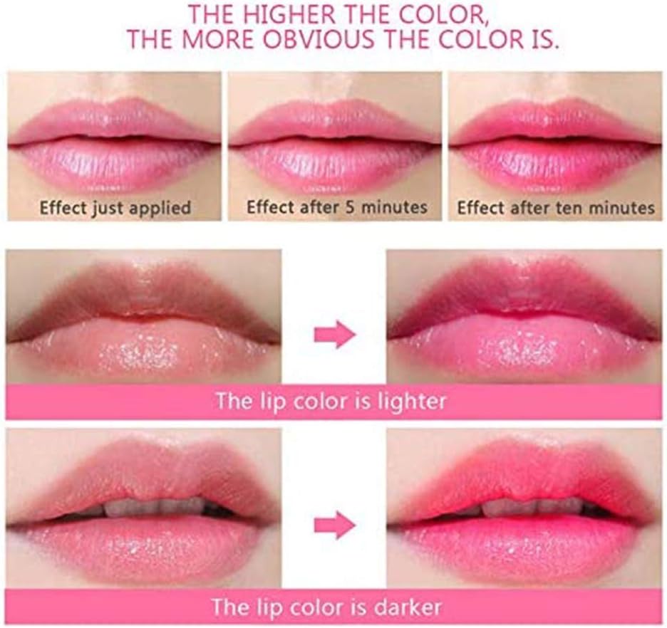 6PCS Transparent Change Color Lip Balm Moisturizer Pink Crystal Jelly Flower Lipstick Long-lasting Magic Temperature Lip Makeup : Amazon.co.uk: Beauty