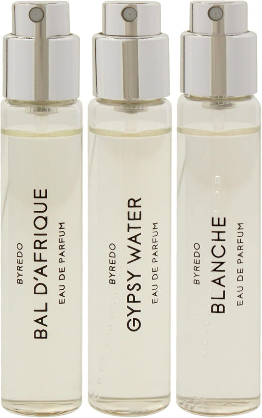 La Selection Nomade Set By Byredo For Unisex - 3 Pc Mini Gift Set 0.4Oz Bal D Afrique Edp Spray, 0.4Oz Blanche Edp Spray, 0.4Oz Gypsy Edp Spray