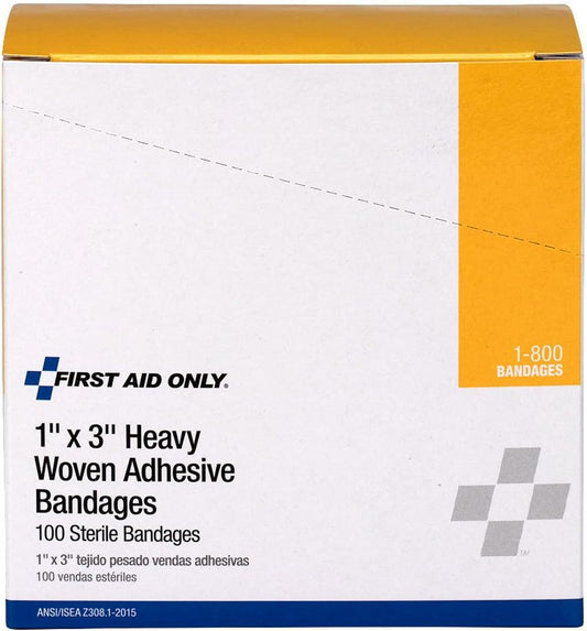 Pac-Kit 1-800 Woven Bandage, 3" Length X 1" Width (Box Of 100)