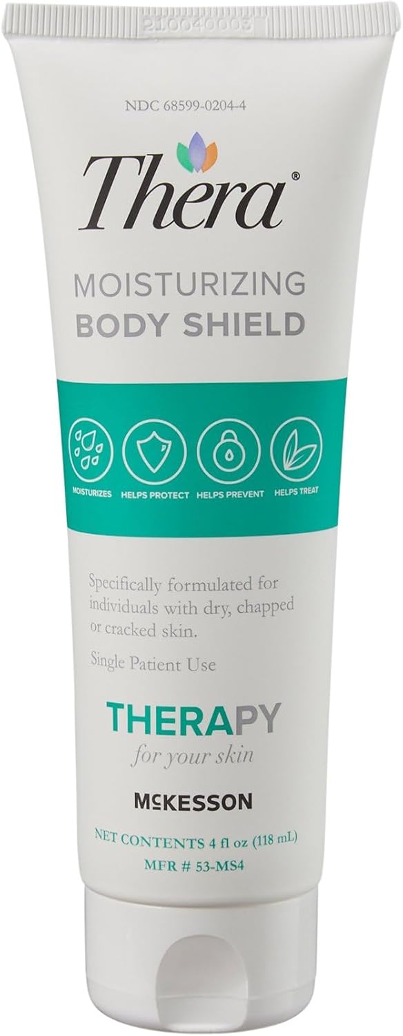Thera Moisturizing Body Shield Skin Cream - Hydrates Dry, Chapped, Cracked Skin - Lavender-Scented, 4 Oz Tube, 12 Count