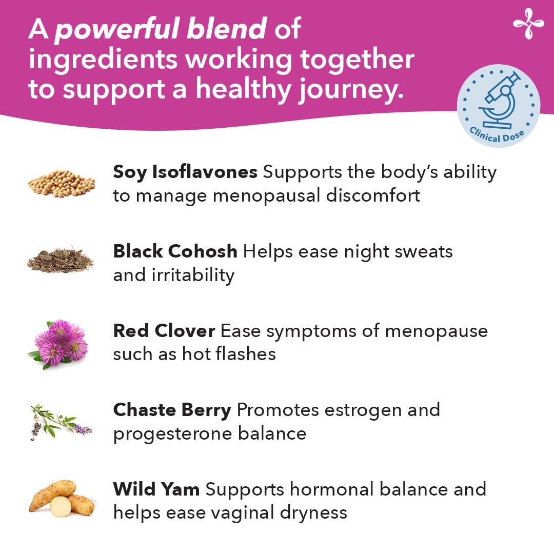 Pausitivi-T - Menopause Support Supplement - Powerful Relief for Hot Flashes, Hormone Imbalance & Night Sweats - Nourishes Tissue - Sage, Chasteberry, Soy Isoflavones & Black Cohosh - 60 Capsules : Womens Health Medications And Treatments : Health & Household