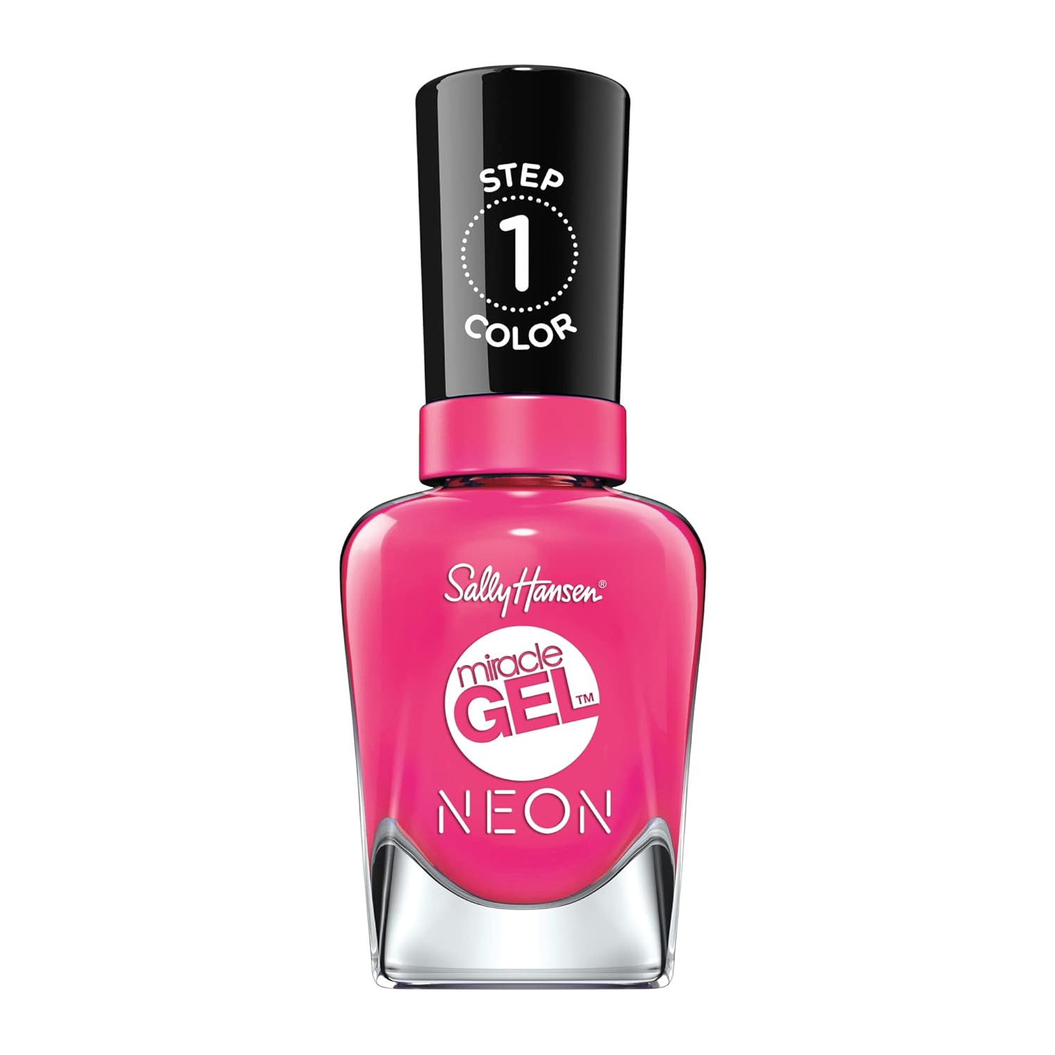 Sally Hansen Miracle Gel™, Fuchsia Fever, Long Lasting, Gel-Like Formula, No Uv Lamp Needed, Pink Nail Polish