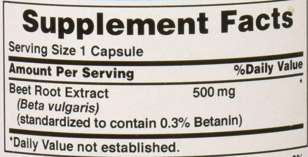 Puritan's Pride Beet Root Extract 500mg, 90 Count : Health & Household