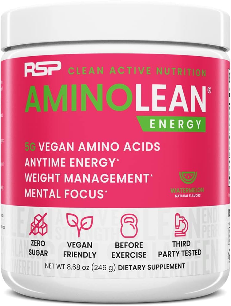 RSP Nutrition AminoLean Pre Workout Powder, Amino Energy & Weight Mana