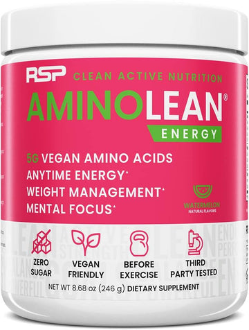RSP Nutrition AminoLean Pre Workout Powder, Amino Energy & Weight Mana