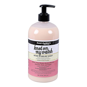 Aunt Jackie'S Curls And Coils Knot On My Watch, Large 24Oz Family Sized Pump, Instant Hair Detangling Therapy For Natural Curls, Coils And Waves, Pink…