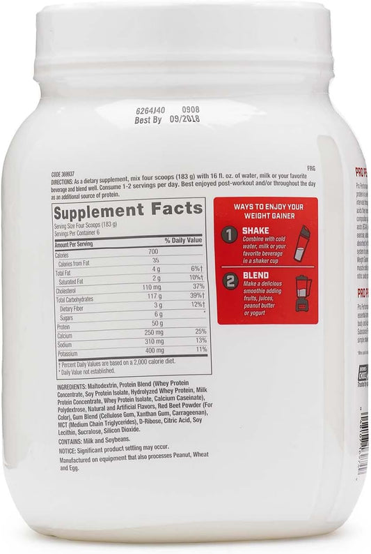 Gnc Pro Performance Weight Gainer - Strawberries And Cream, 6 Servings, Protein To Increase Mass