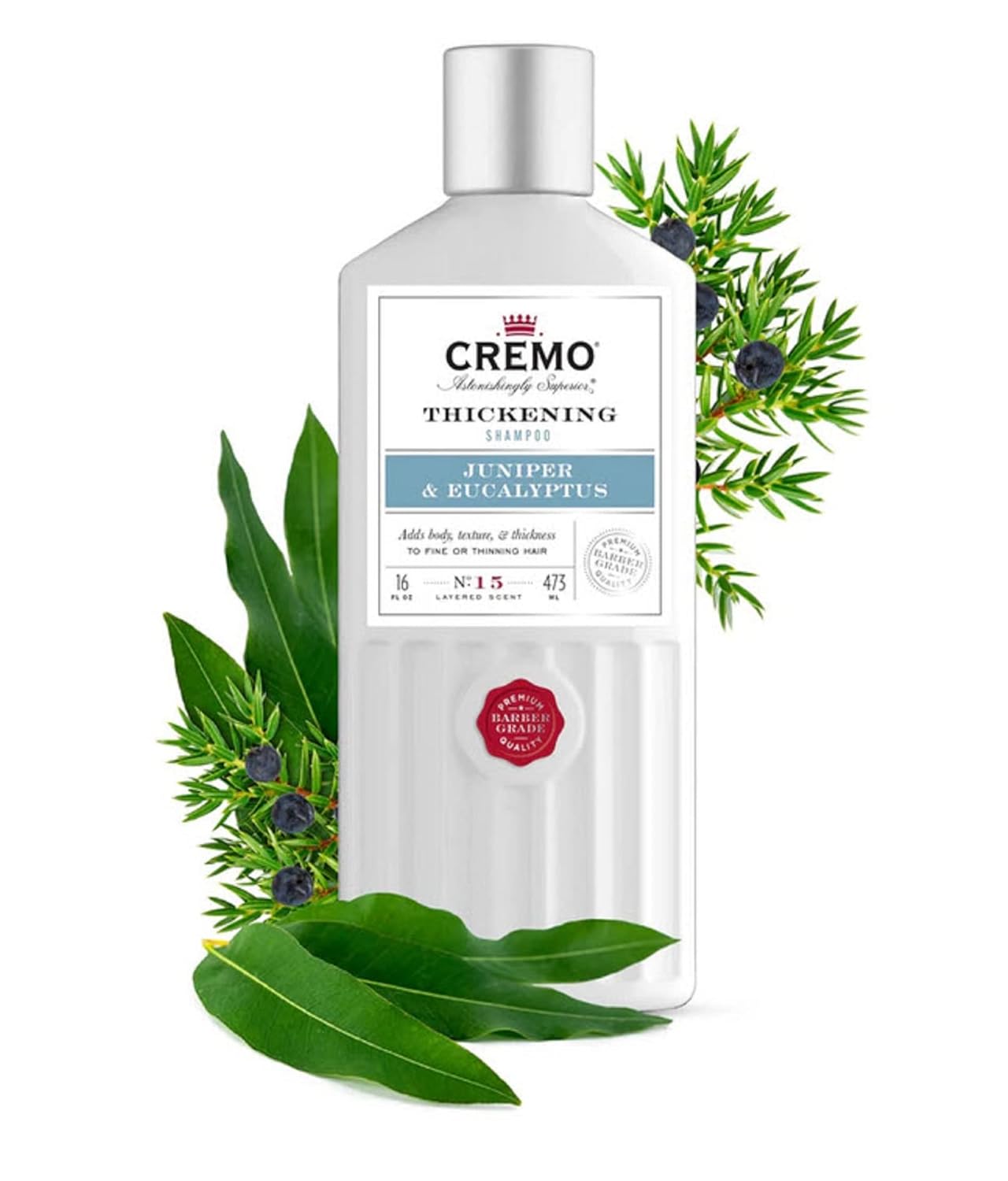 Cremo Barber Grade Juniper & Eucalyptus Thickening Formula for Fine or Thinning Hair, eucalyptus, juniper, eucalyptus, 16 Fl Oz (2-Pack) : Beauty & Personal Care