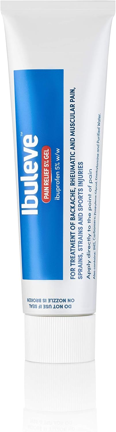 Ibuleve Pain Relief 5% Ibuprofen Gel, Clinically Proven, Anti-Inflammatory Relief for Joint Pain, Sprains, Backache, Muscular Pains and Sports Injuries, 100g : Amazon.co.uk: Health & Personal Care