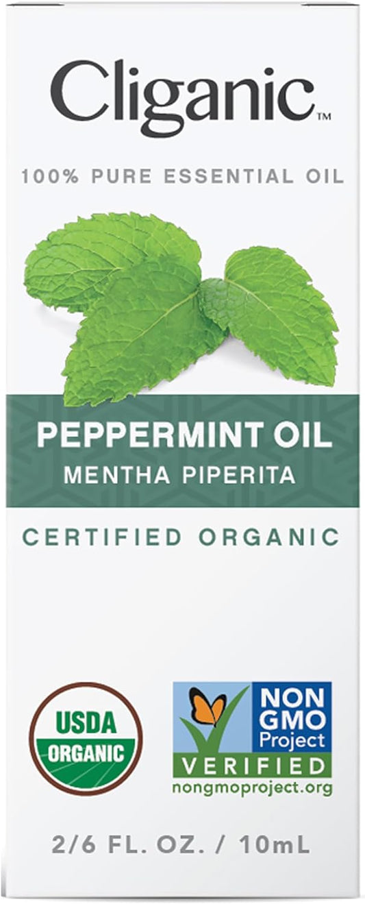 Cliganic Organic Peppermint Essential Oil, 100% Pure Natural Undiluted, for Aromatherapy | Non-GMO Verified : Health & Household