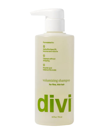Divi Volumizing Shampoo For Women And Men - Lightweight Volume Shampoo For Fine Hair - Formulated To Cleanse, Nourish And Balance The Scalp, 12 Fl Oz