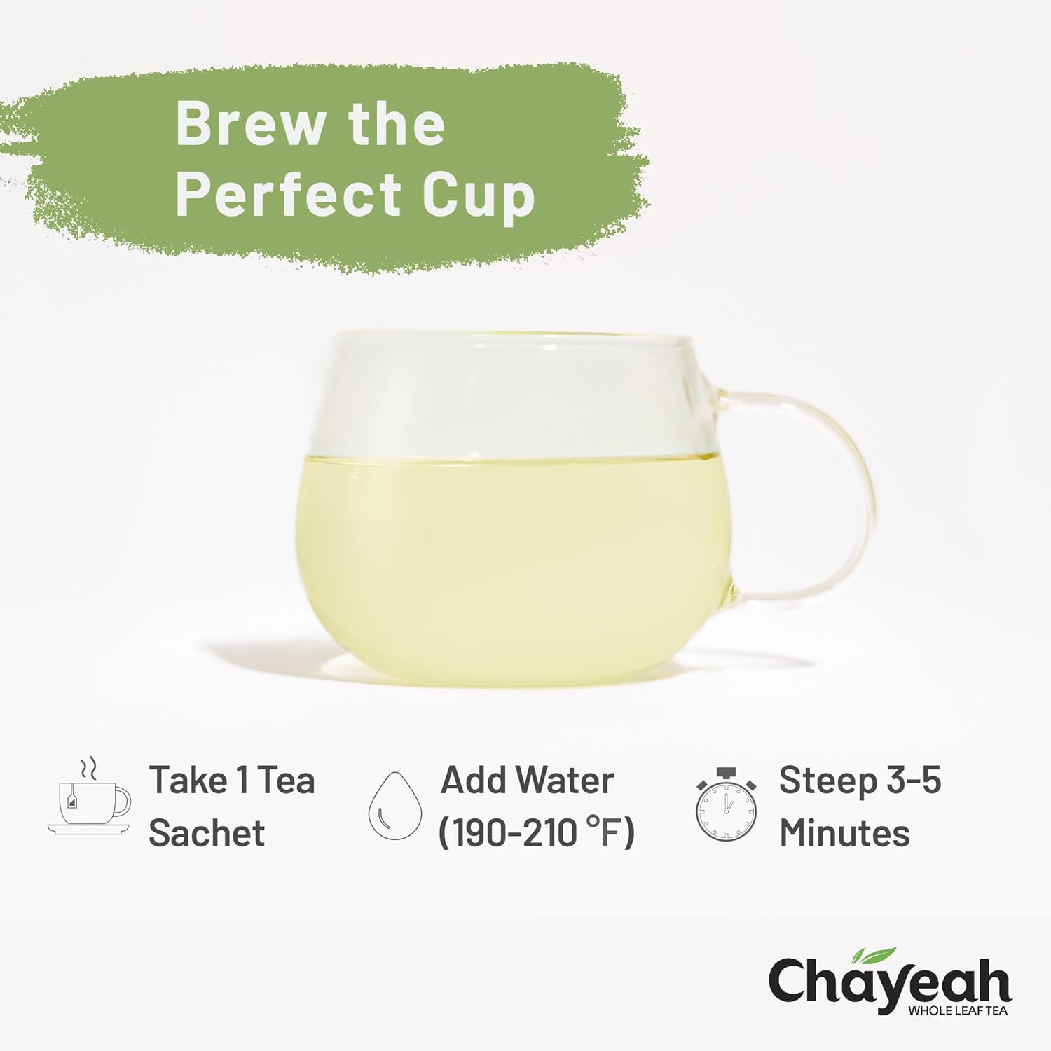 Chayeah, Pomelo Jasmine, Scented Jasmine Green Tea With Pomelo Peel, Whole Leaf Tea Bag, Caffeinated (16 Pyramid Tea Sachets)
