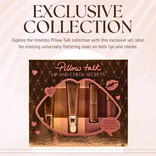 Charlotte Tilbury Pillow Talk Lip And Cheek Secrets, 0.12 Fl Oz, Set Of 4 Pieces
