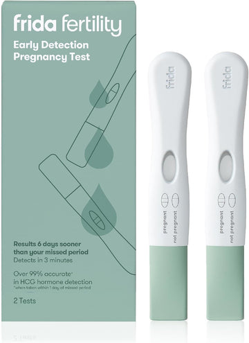 Frida Fertility Early Detection Pregnancy Tests | Easy At Home Pregnancy Tests, Over 99.9% Accurate Hcg Test Strips, Early Results, Quick + Easy To Use | 2 Pregnancy Tests