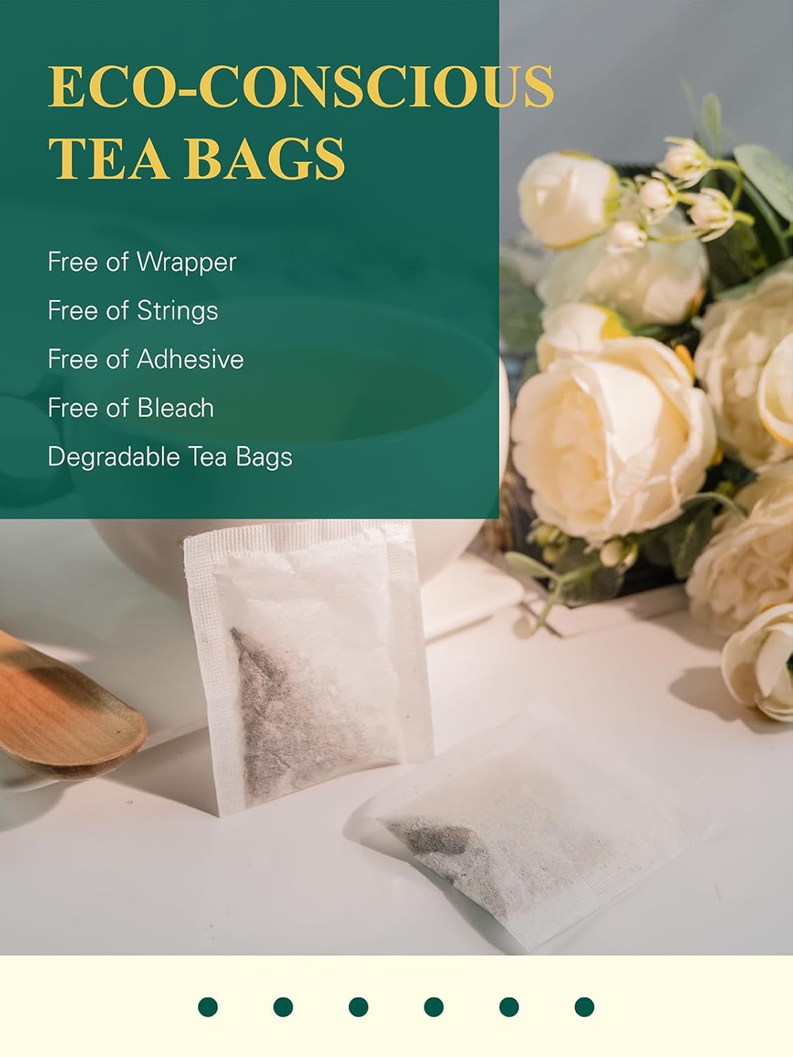 Gldnt Organic Dandelion Root Tea Bags, Premium Organic Raw Dandelion Root Tea, Smooth Taste, Caffeine Free, 100 Count