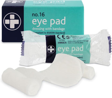 Reliance Medical First Aid Eye Pad Bandage - Thick, Comfortable, Sterile, Individually Boxed Eye Pad Dressing With Stretch Bandage For Wounds And Injuries, Pack Of 10