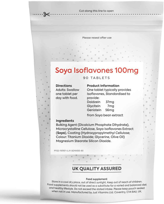 Just Vitamins SOYA Isoflavones 100mg 90 Tablets : Amazon.co.uk: Health & Personal Care