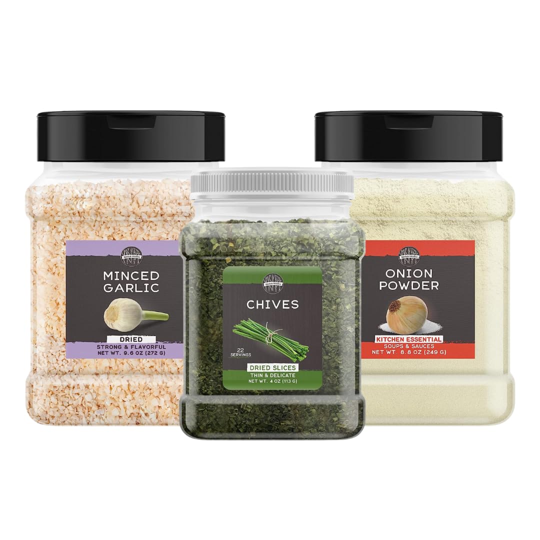 Birch & Meadow Garlic & Onion Bundle, Seasonings, Cooking & Baking, Various Sizes, Kitchen Essentials