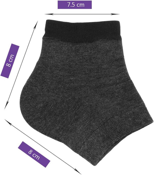 4 Pairs Heel Moisturizing Socks, Spa Lotion Gel Socks for Dry Cracked Heels, Open Toe Socks for Men and Women for Heal, Treat Dry While You Sleeping