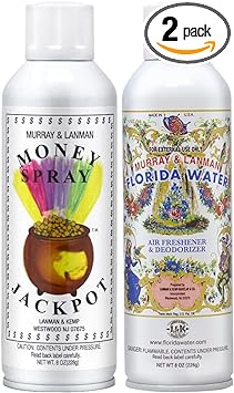 Generic Lenman & Kemp Florida Water Air Freshener & Deodorizer 8oz + Money Spray Jackpot 8oz - Murray & Lenman Room Spray : Health & Household