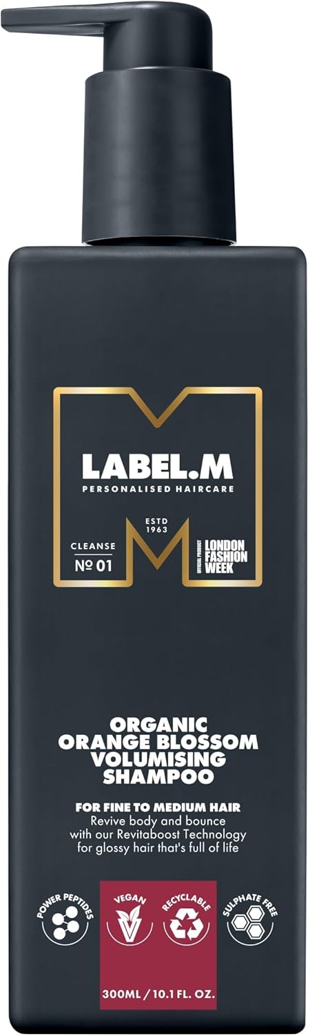Label.M Organic Orange Blossom Volumising Shampoo 300Ml – With Recyclable Pump