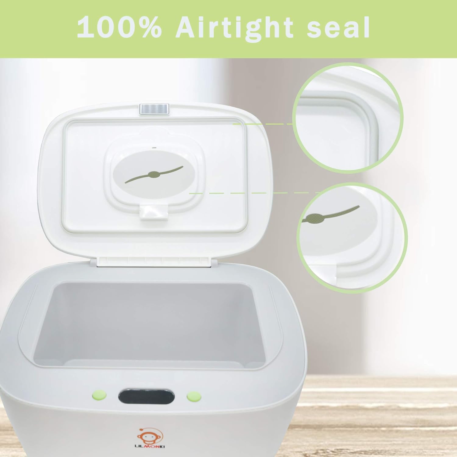 Lilmonki- Wet Wipe Warmer And Dispenser - For Baby Wipes - Bpa-Free - Includes Bonus Changing Pad
