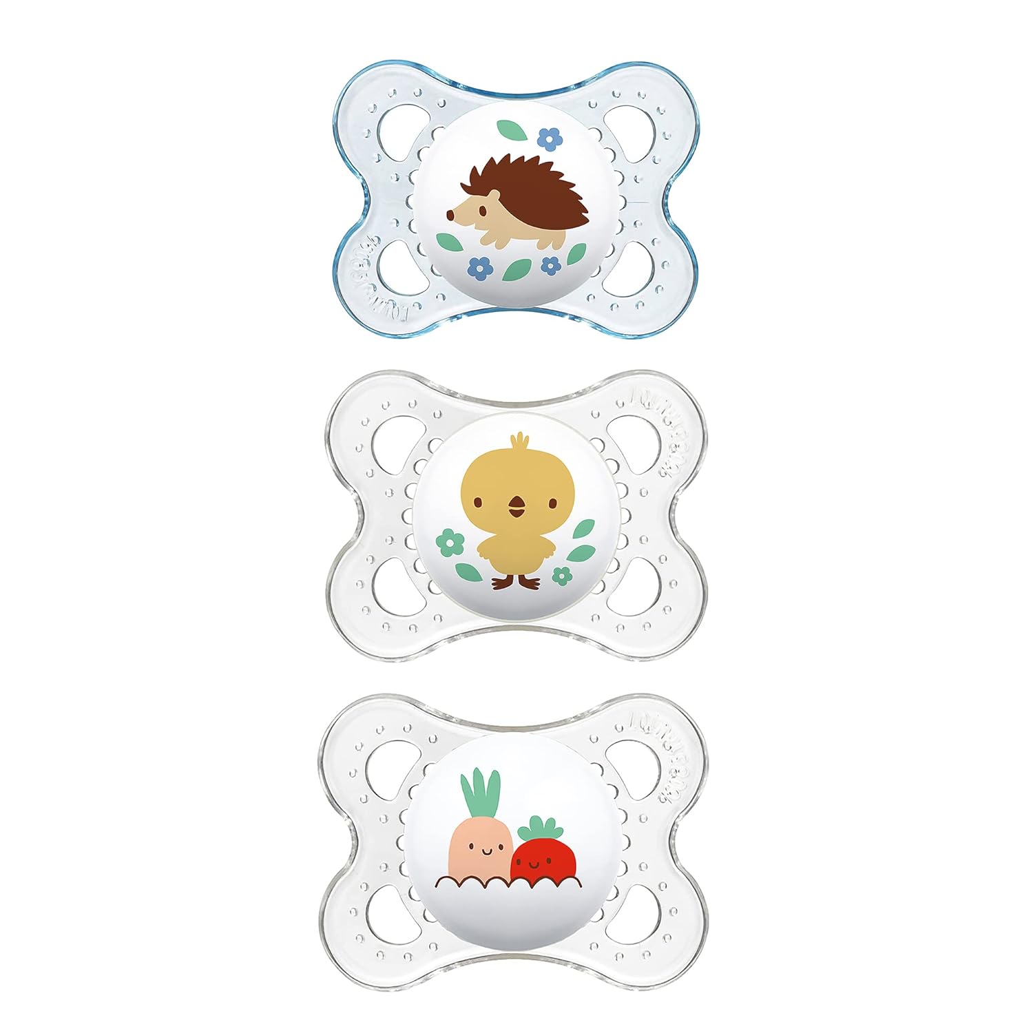 Mam Original Day & Night Baby Pacifier, Nipple Shape Helps Promote Healthy Oral Development, Glows In The Dark, 0-6 Months, Unisex Baby. 2 Count