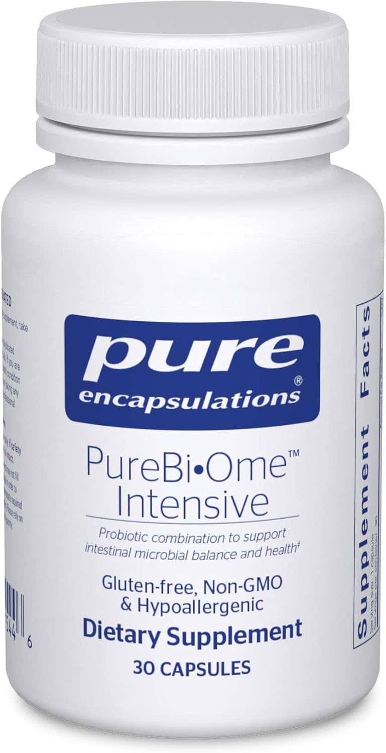 Pure Encapsulations Purebi•Ome Intensive | Hypoallergenic Multi-Strain Probiotic Blend To Support Healthy Intestinal Microflora Balance | 30 Capsules