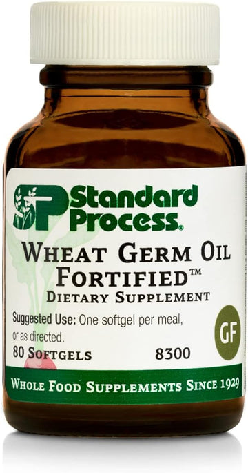 Standard Process Wheat Germ Oil Fortified - Whole Food Exercise, Antioxidant And Immune Support With Vitamin E And Wheat Germ Oil - 80 Softgels