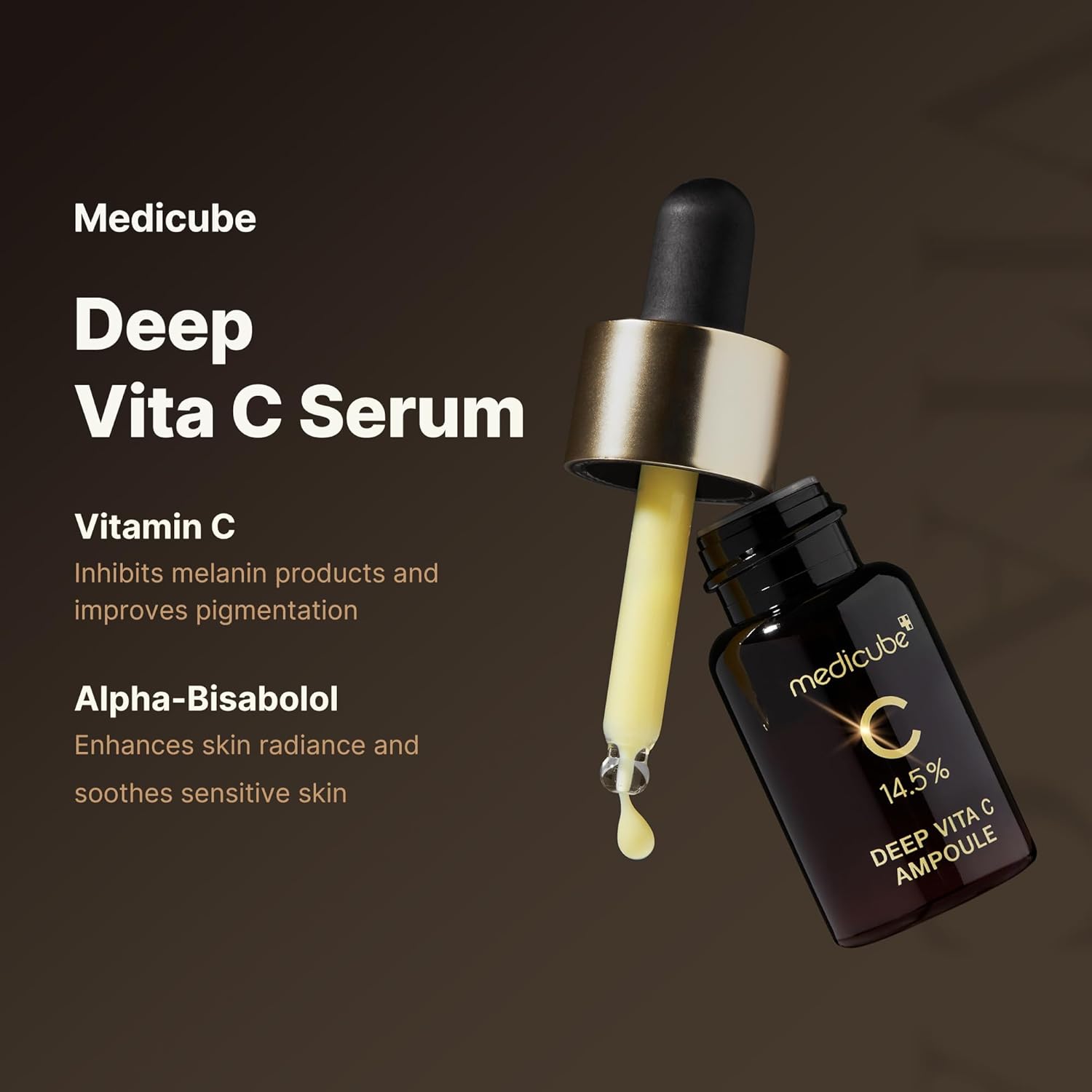 Medicube Deep Vita C Serum 2.0 | 14.5% Pure Vitamin C reduce the appearance of hyperpigmentation, dark spots, and blemishes | 16 self-tests complete | Korean skincare (10g * 3 bottles) : Beauty & Personal Care