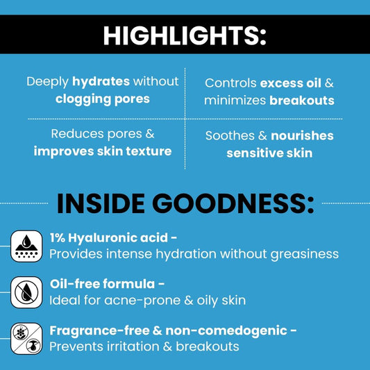 Hyaluronic Acid Gel For Oily & Acne Prone Skin, 30 Gm