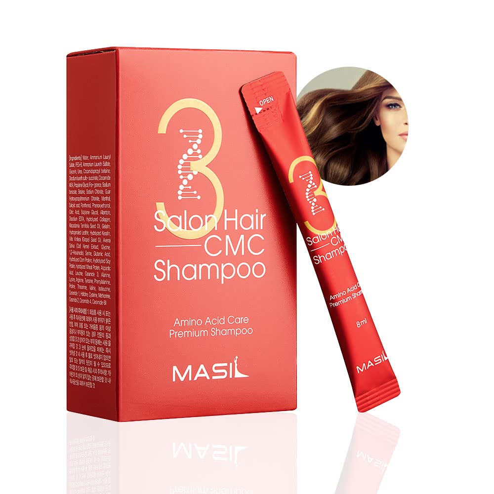 Masil 3 Salon Care Cmc Shampoo Stick Pouch 0.3Floz 20Ea Travel Damaged Hair Hair Loss Weakened Scalp Bouncy Hair
