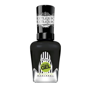 Sally Hansen Miracle Gel™, Beetlejuice The Afterlife, Long Lasting, Gel-Like Formula, No Uv Lamp Needed, Black Nail Polish