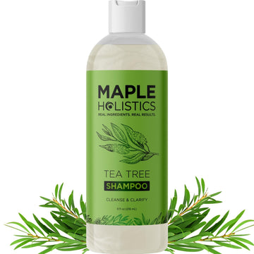 Clarifying Shampoo For Build Up & Oily Hair - Tea Tree Shampoo For Men And Women With Rosemary Essential Oil For Oily Hair And Scalp - Color Safe Vegan Sulfate Silicone & Paraben Free (8 Fl Oz)