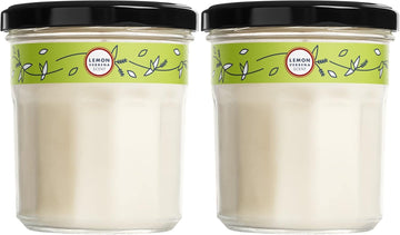 Mrs. Meyer'S Clean Day Scented Soy Candle, Large Glass, Lemon Verbena, 7.2 Oz, 2 Ct