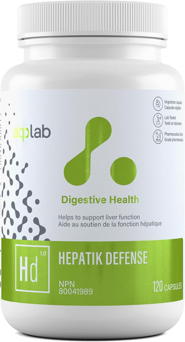 Atp Lab | Hepatik Defense 120 Caps | Helps To Support Liver Function With A Highly Concentrated Liver Detoxification Formula