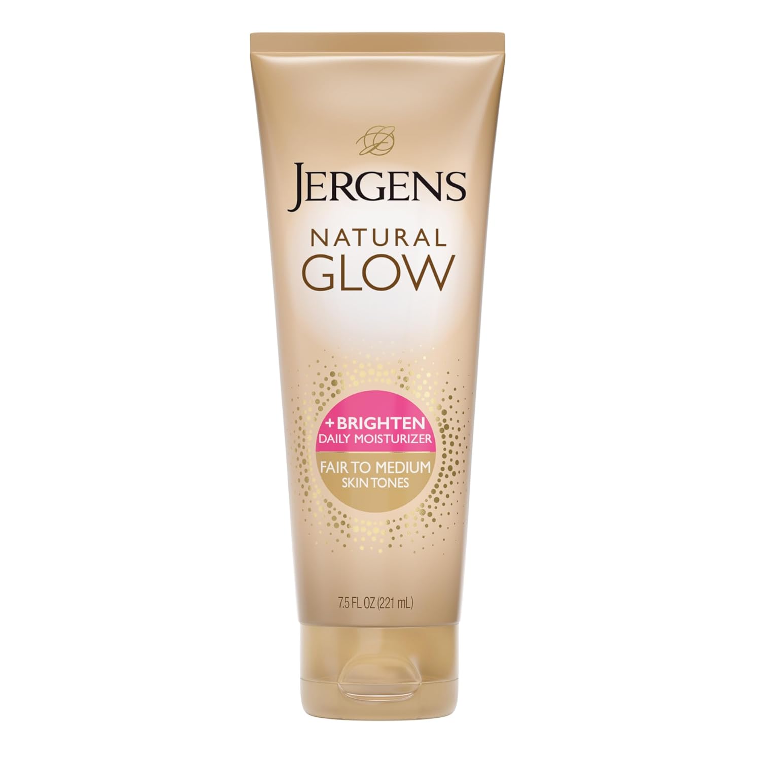 Jergens Natural Glow Self Tanner Body Lotion, Sunless Tanning, Fair To Medium Skin Tone, Daily Moisturizer With Coconut Oil, Vitamin E And Antioxidants, 7.5 Oz